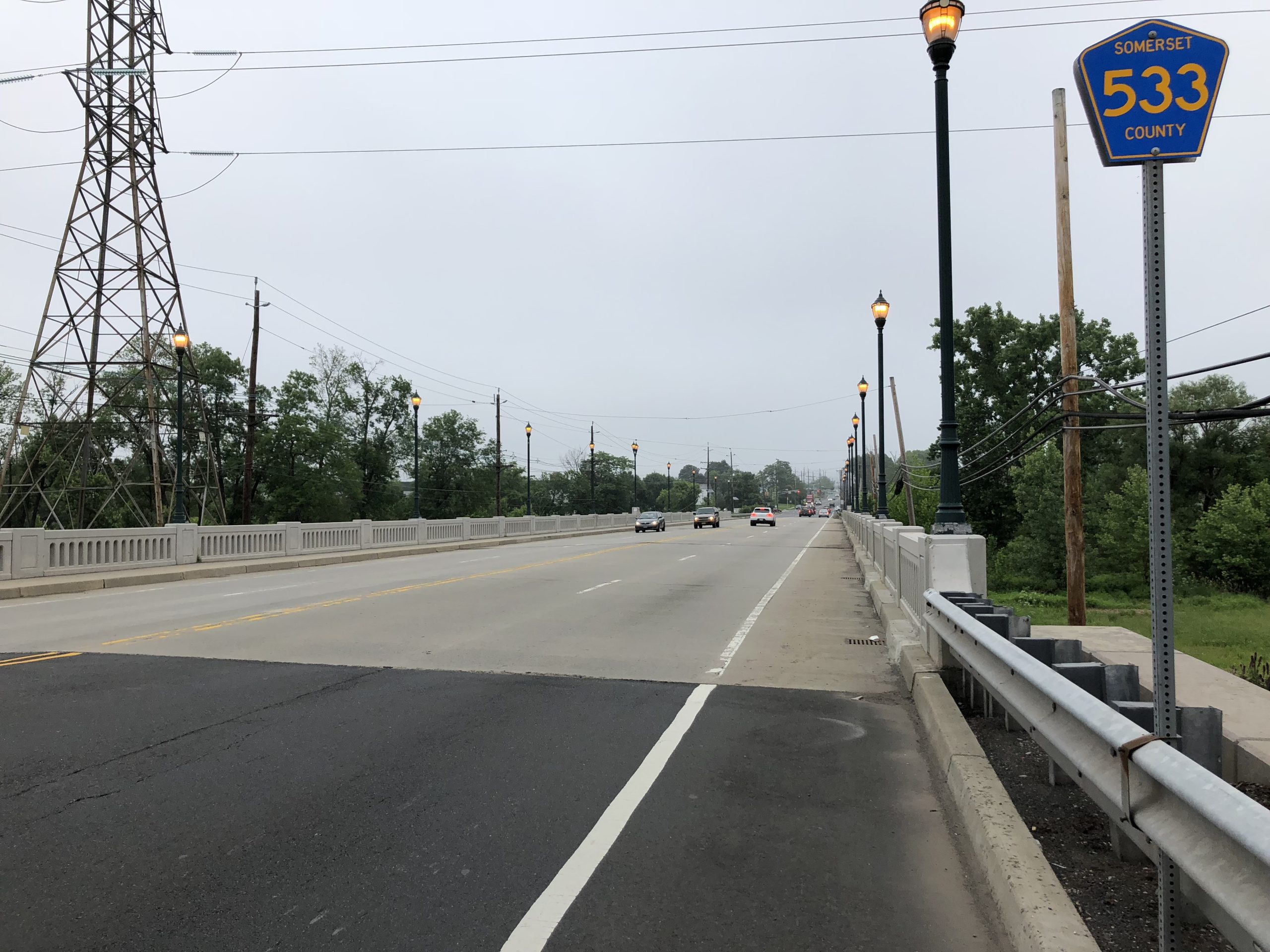 Main Street in Manville New Jersey near Van Veghten Bridge over the Raritan River